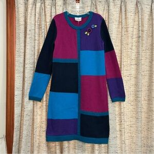 Hanna Andersson Colorblock Cotton Sweater Dress